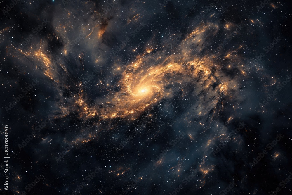 Amazing galaxy with nebulas and cosmic dust Amazing galaxy with nebulas and cosmic dust