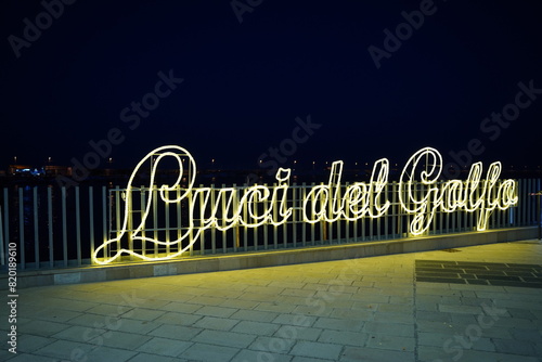 Night Led Near the Seascape