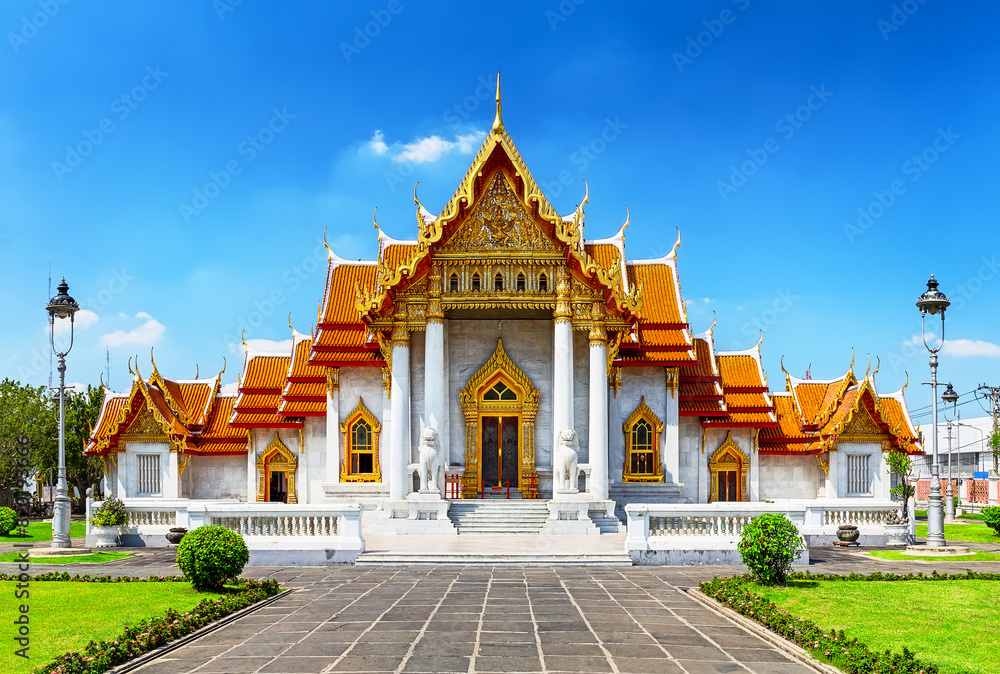 Wat Benchamabophit or the Marble Temple in Bangkok, Thailand. Wat Benchamabophit or the Marble Temple in Bangkok, Thailand.