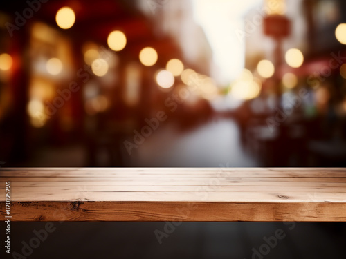 Product display montage on coffee shop table © Llama-World-studio