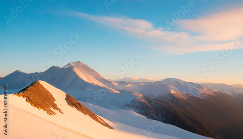 beautiful view of snow-capped mountains  uncontaminated nature
