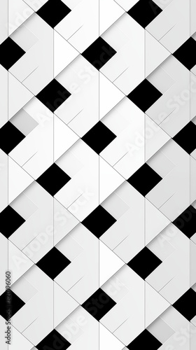 Wallpaper Mural Abstract Image, Geometric Blocks, Black and White, Pattern Style Texture, Wallpaper, Background, Cell Phone and Smartphone Cover, Computer Screen, Cell Phone and Smartphone Screen, 9:16 Format - PNG Torontodigital.ca