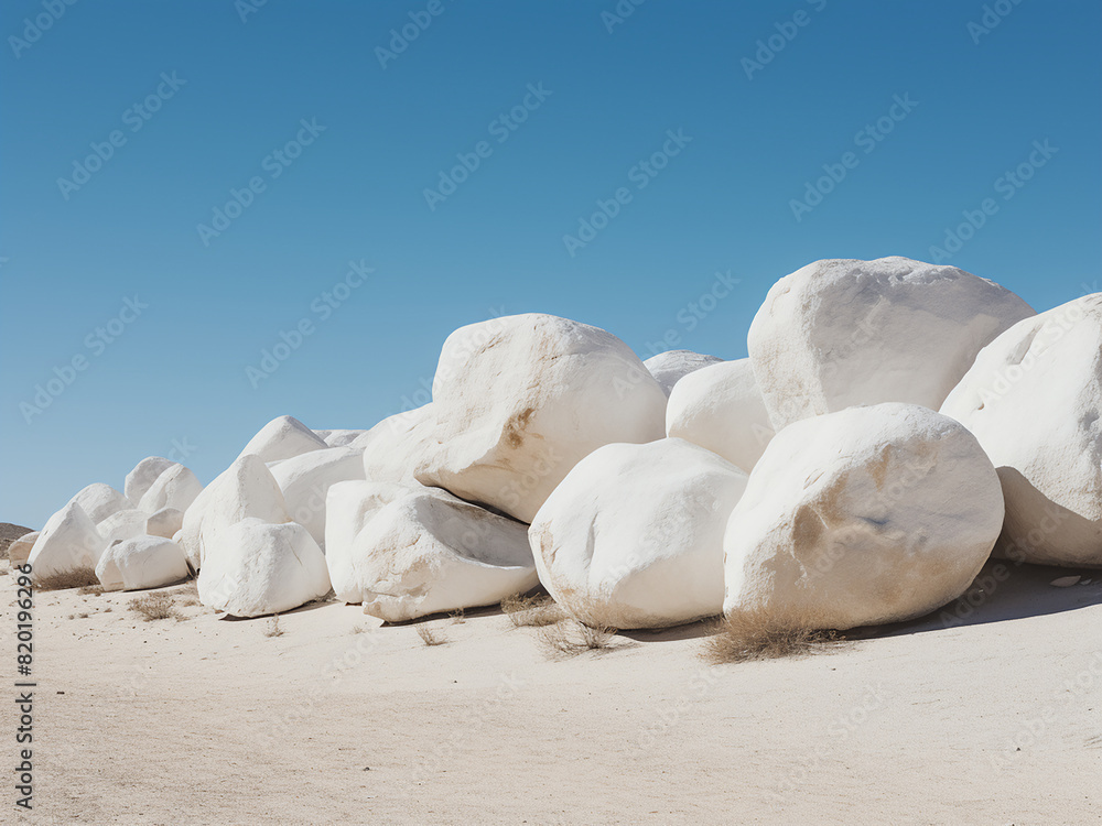 Enhance your scene with an arrangement of white boulders Enhance your scene with an arrangement of white boulders
