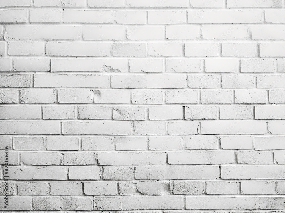 Fototapeta premium Background features textured white concrete brick wall