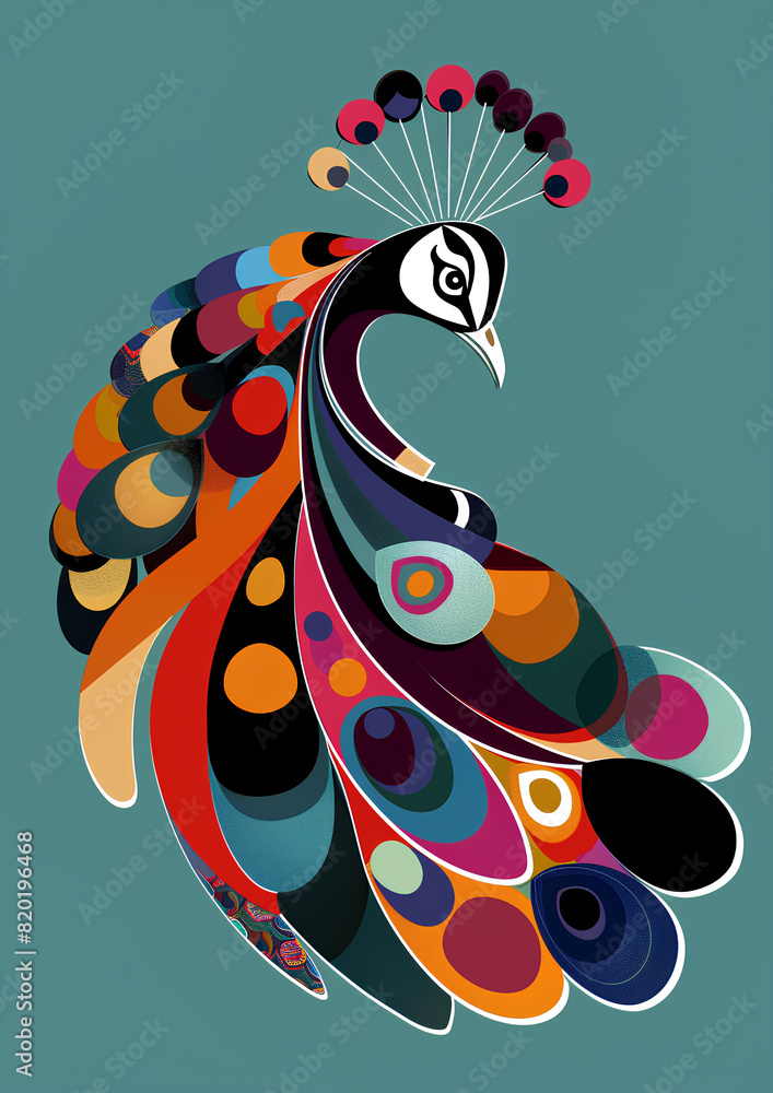 Fototapeta premium peacock feather vector