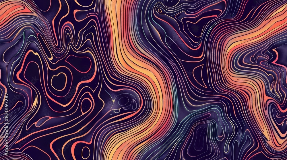 Abstract colorful wavy pattern background - Artistic abstract background featuring vibrant wavy lines and psychedelic color gradients Abstract colorful wavy pattern background - Artistic abstract background featuring vibrant wavy lines and psychedelic color gradients