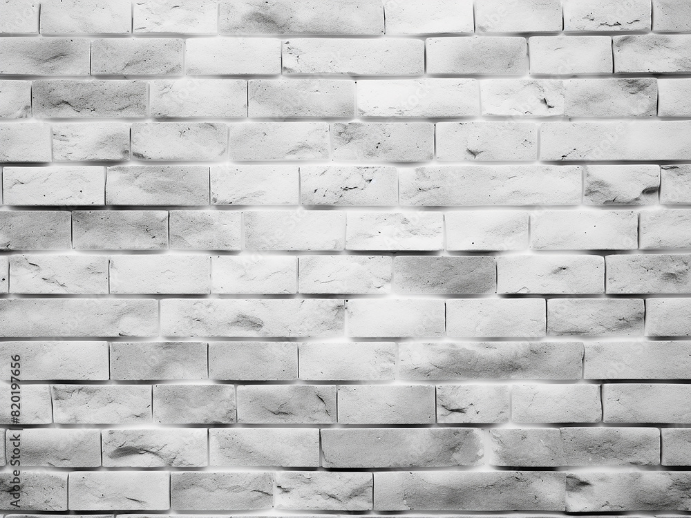 Fototapeta premium Subdued grey and white brick wall adds depth to the backdrop