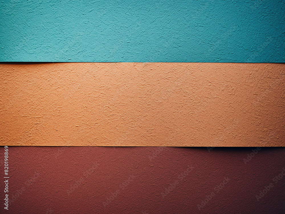 Fototapeta premium Horizontal backdrop of colored cardboards in green, brown, and blue tones