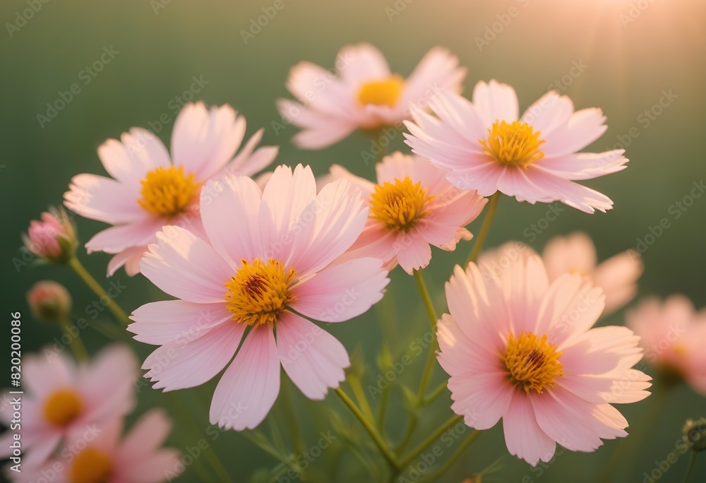 Coreopsis flower closeup Realistic Light understand with summer season flower concept Coreopsis flower closeup Realistic Light understand with summer season flower concept