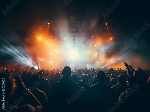 Concert-goers become a blur in this abstract background