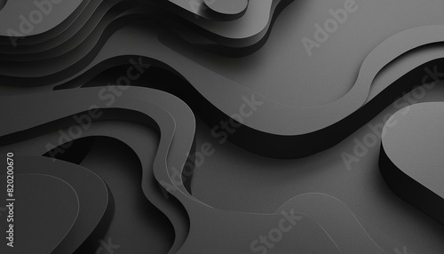 3d paper cut black background