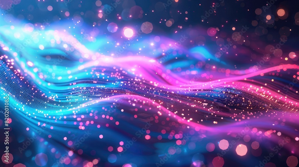 abstract background with pink blue glowing neon lines and lights. Data transfer concept. Digital wallpaper abstract background with pink blue glowing neon lines and lights. Data transfer concept. Digital wallpaper