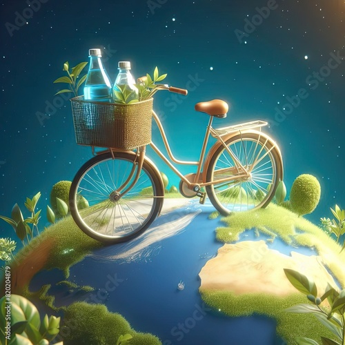 Bicycle Day. Clean Nature Concept photo