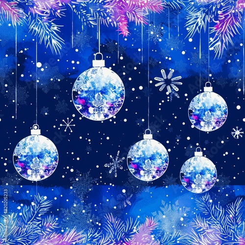 christmas background with balls