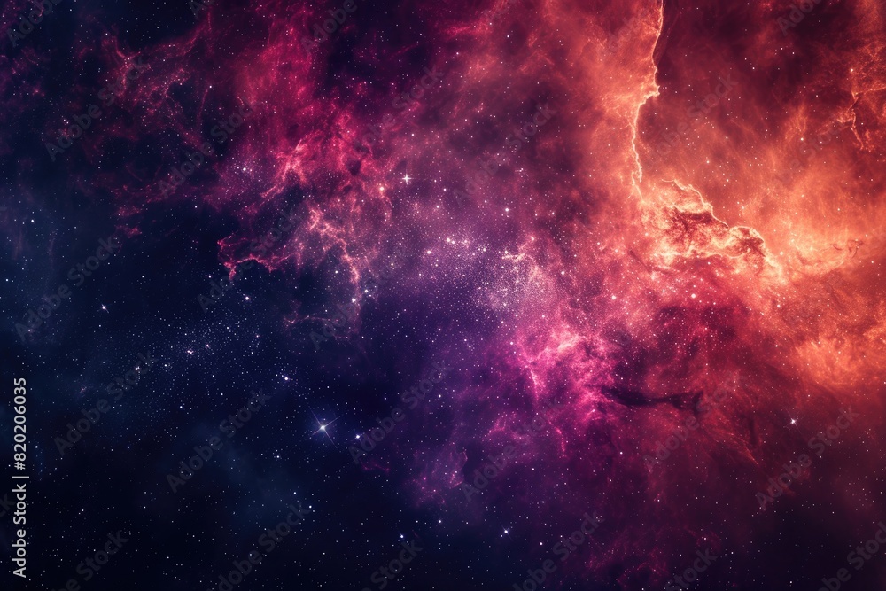 Vibrant colors of the galaxy in space Vibrant colors of the galaxy in space