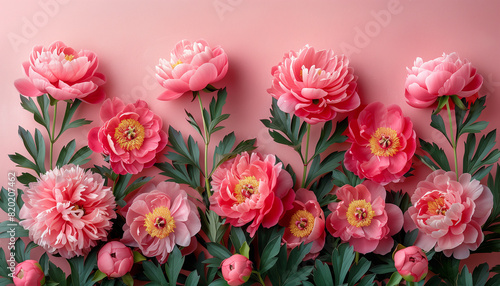 Beauty of Pink and Reddish Peonies  Bright Hues of Peony Flowers