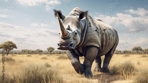 Northern White Rhinoceros - Critically endangered, one of Africa's iconic megafauna. photo