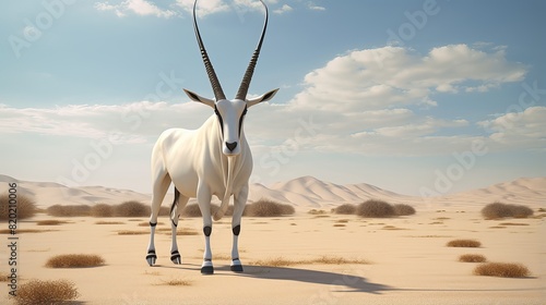 Scimitar Oryx - Extinct in the wild, once roamed North Africa's deserts.