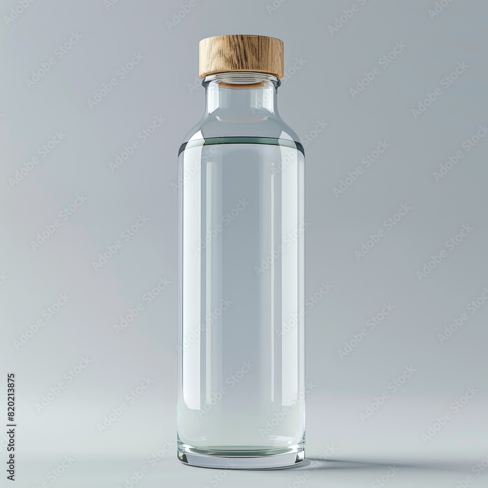 A modern, eco-friendly water bottle made from recycled materials, set against a plain background, high resolution, clean lines A modern, eco-friendly water bottle made from recycled materials, set against a plain background, high resolution, clean lines