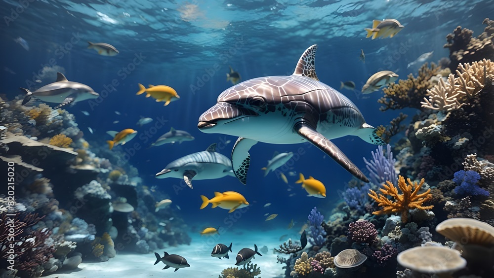 Fototapeta premium WATER ANIMALS AND SEE WATER VIEWS