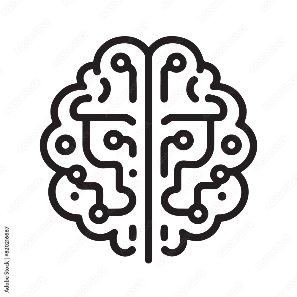 Human brain icon vector Human brain icon vector