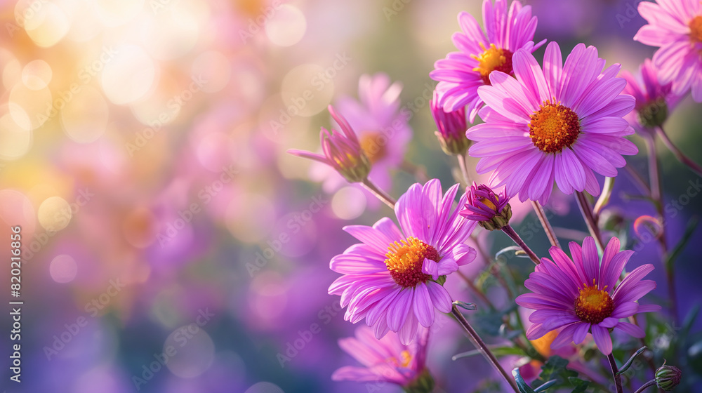 aster flower in the garden at sunshine aster flower in the garden at sunshine