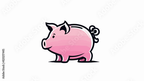 Cute Piggy Bank Vector Illustration for Financial Savings