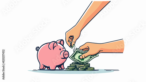 Budgeting and Personal Finance: Piggy Bank Deposit