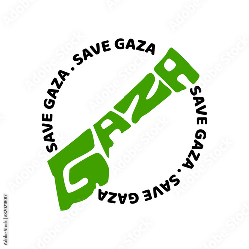 Save gaza map typography
