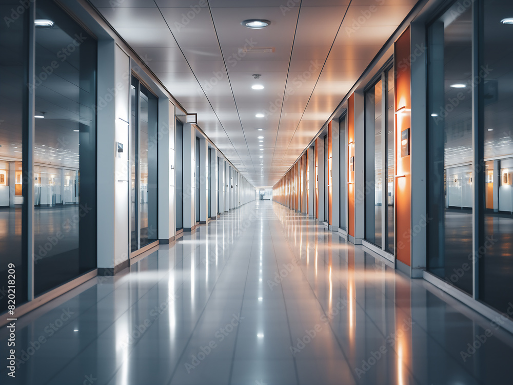 Corridor fades into abstraction, a modern backdrop for various uses Corridor fades into abstraction, a modern backdrop for various uses