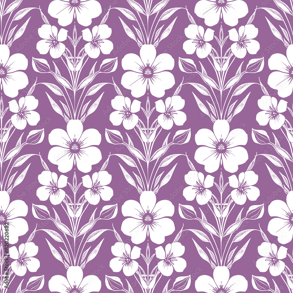 seamless pattern of white flowers on a purple background, texture, background seamless pattern of white flowers on a purple background, texture, background