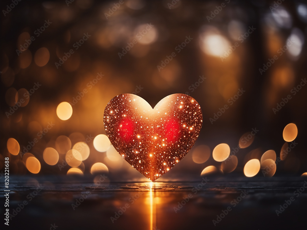 Heart bokeh backdrop evokes the spirit of Valentines Day Heart bokeh backdrop evokes the spirit of Valentines Day