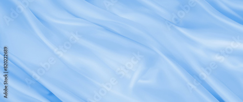 Cerulean Satin Texture Background, Elegant Blue Fabric Close-Up