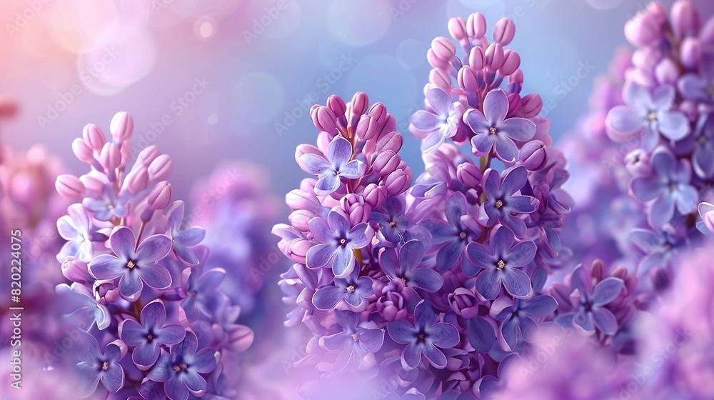 A close-up of purple flowers with soft bokeh light emanating from above A close-up of purple flowers with soft bokeh light emanating from above