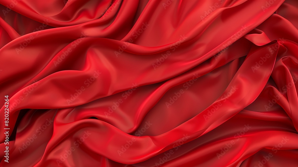 Red fabric draped over a blank template, vector illustration Red fabric draped over a blank template, vector illustration