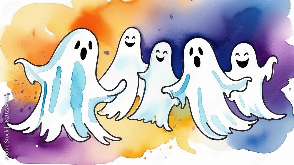 Ghosts for Halloween. Halloween scary spirits. Halloween ghosts Ghosts for Halloween. Halloween scary spirits. Halloween ghosts