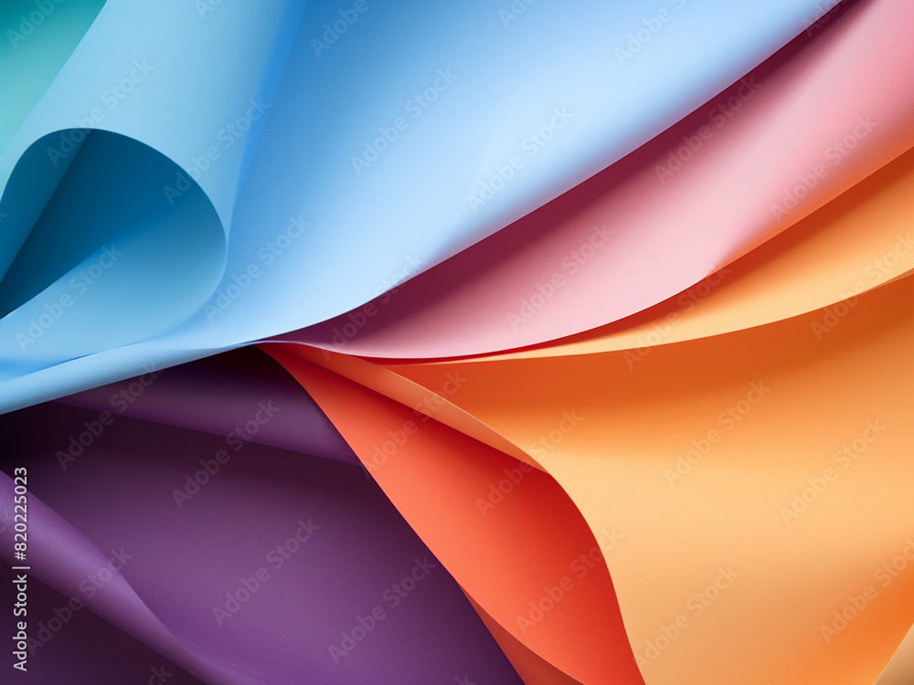 Vivid hues of color paper intertwine to produce a captivating abstract composition Vivid hues of color paper intertwine to produce a captivating abstract composition