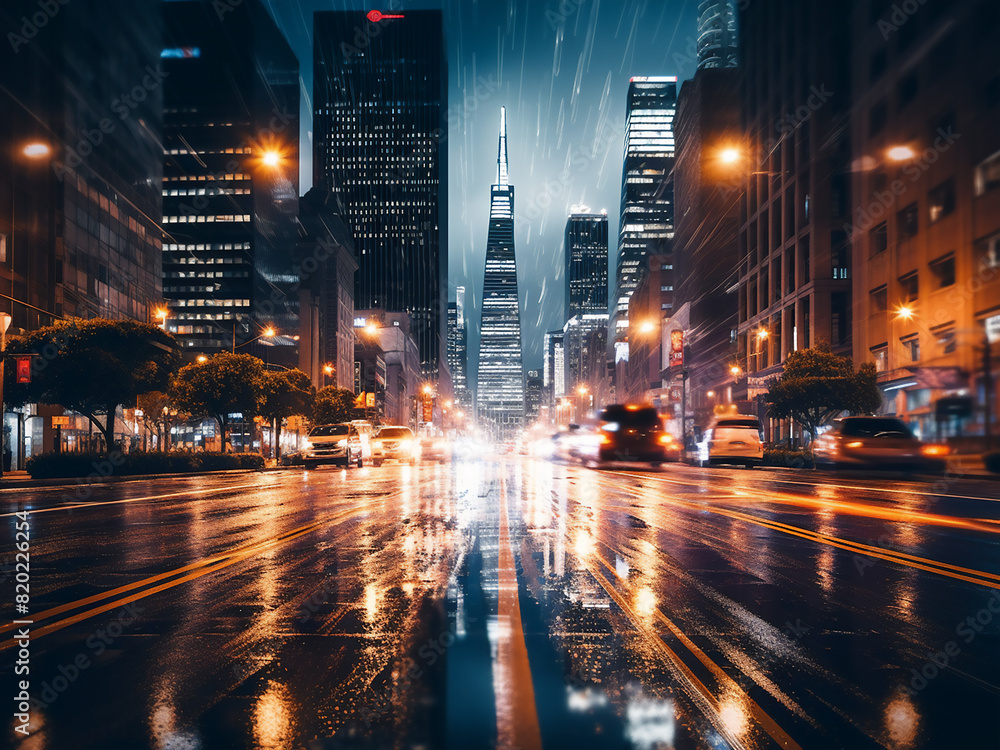 Abstract bokeh captures San Franciscos city lights at night Abstract bokeh captures San Franciscos city lights at night
