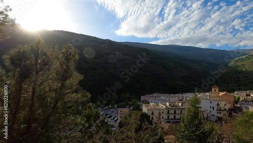 Typical Spanish village in   Sierra Nevada National Park, Spain