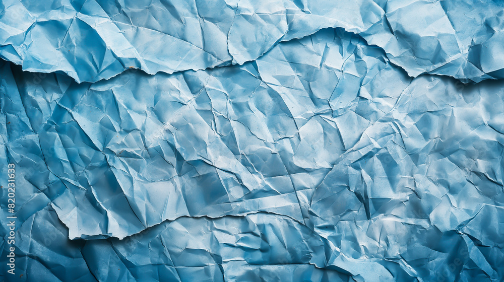 Blue wrinkled paper template, Background of blue empty wrinkled paper, Blue creased paper background texture, Wrinkled paper Blue wrinkled paper template, Background of blue empty wrinkled paper, Blue creased paper background texture, Wrinkled paper