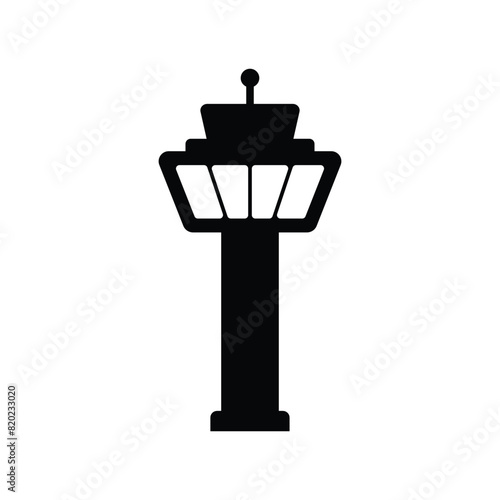 airport tower icon illustration