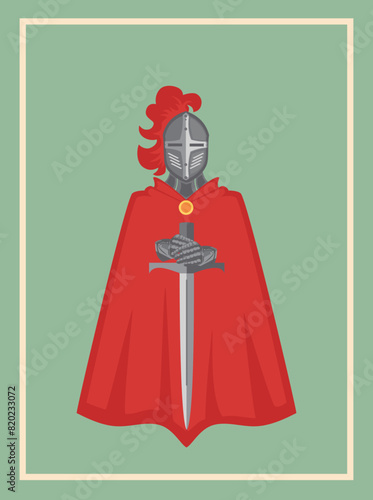 knight in armor with a sword saint george