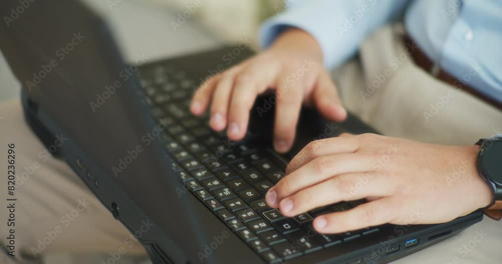 Shot of Hands Typing on Laptop Quickly Shot of Hands Typing on Laptop Quickly