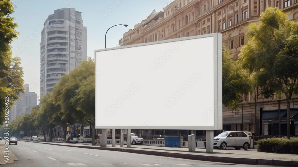 Outdoor billboard mockup background. 3d illustration Outdoor billboard mockup background. 3d illustration