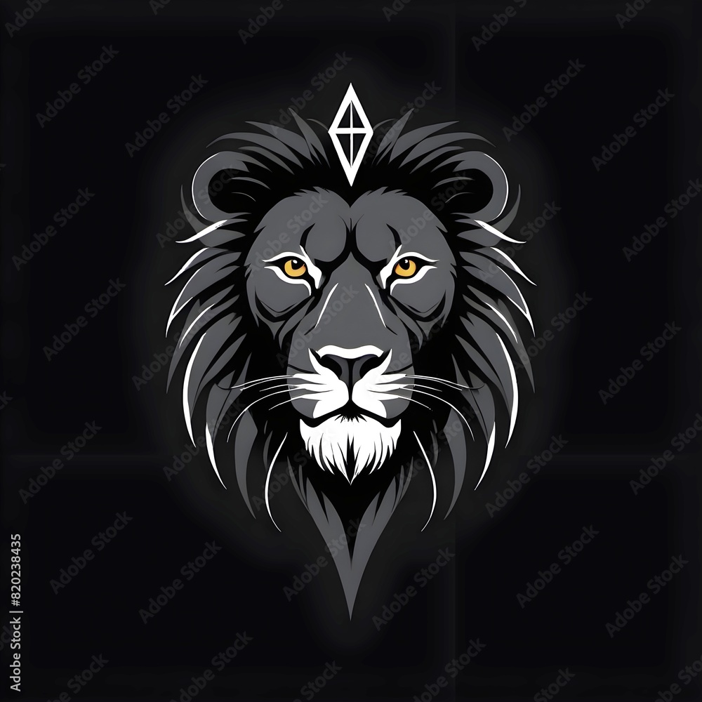 lion head texture on black lion head texture on black