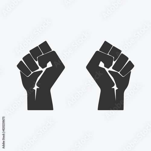 Raised hands icon isolated on background. Fist symbol modern, simple, vector, icon for website design, mobile app, ui. Vector Illustration