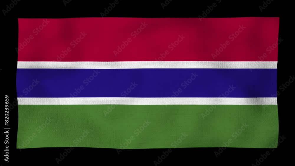 Gambia's National Flag in a Dynamic Display: A Sign of Strength and Unity, Every wave reflects the nation's rich history and unwavering spirit. telling a story of resiliency. Gambia's National Flag in a Dynamic Display: A Sign of Strength and Unity, Every wave reflects the nation's rich history and unwavering spirit. telling a story of resiliency.