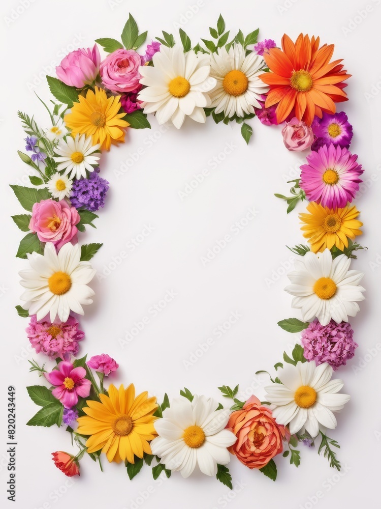 A vibrant square frame composed entirely of colorful flowers. Perfect for framing photographs, invitations, greetings cards or any other creative project. A vibrant square frame composed entirely of colorful flowers. Perfect for framing photographs, invitations, greetings cards or any other creative project.