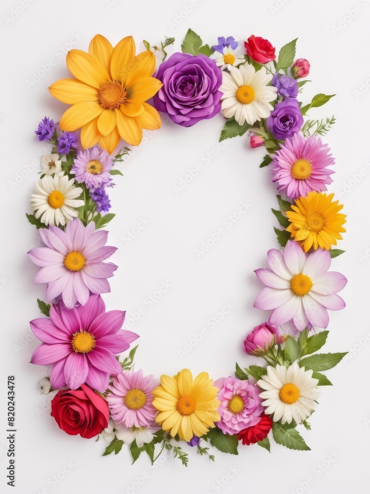 A vibrant square frame composed entirely of colorful flowers. Perfect for framing photographs, invitations, greetings cards or any other creative project. A vibrant square frame composed entirely of colorful flowers. Perfect for framing photographs, invitations, greetings cards or any other creative project.
