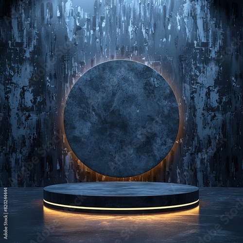 abstract curve black podium 3d background of luxury presentation product stage studio premium display 